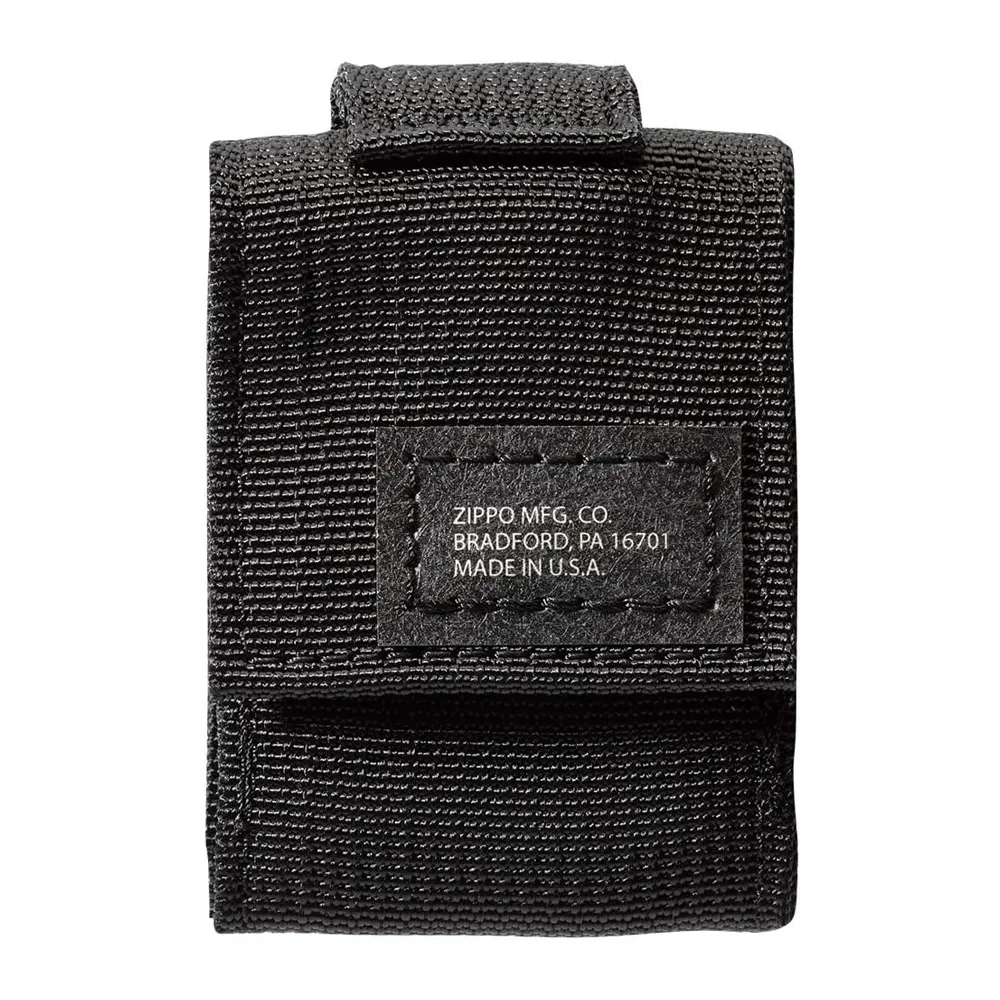 Комплект Zippo Tactical - запалка Black Crackle™ 236 и калъф, черни - 2