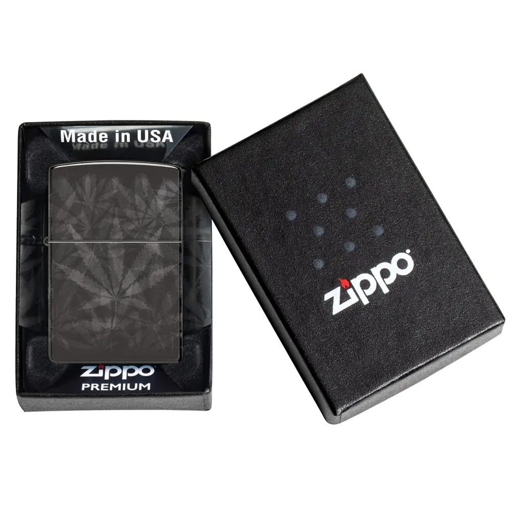 Запалка Zippo - Cannabis Design High Polish Black - 8