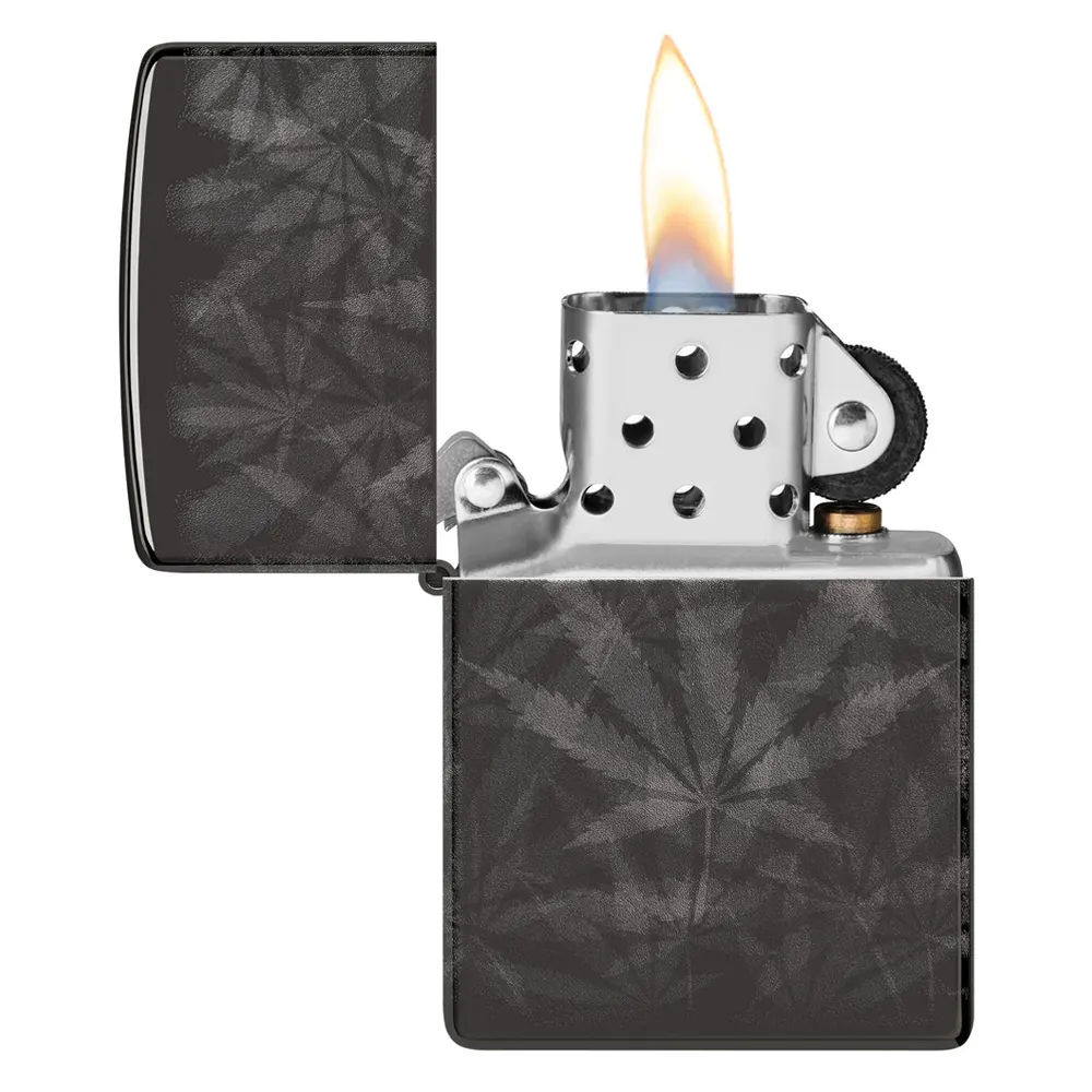 Запалка Zippo - Cannabis Design High Polish Black - 4