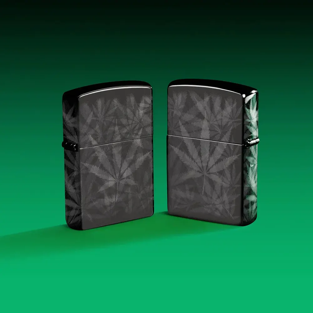 Запалка Zippo - Cannabis Design High Polish Black - 2