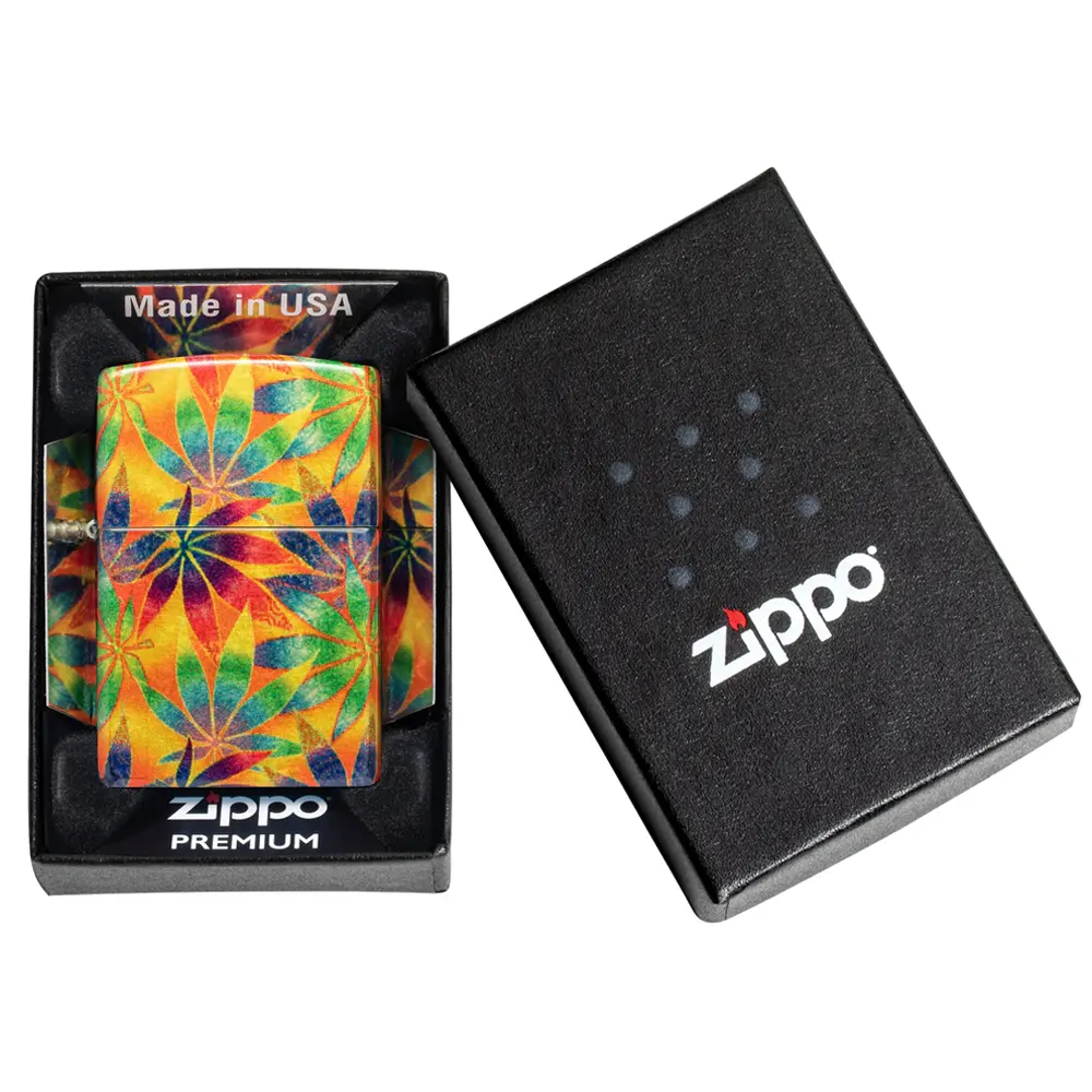 Запалка Zippo - Colorful Cannabis Design - 9