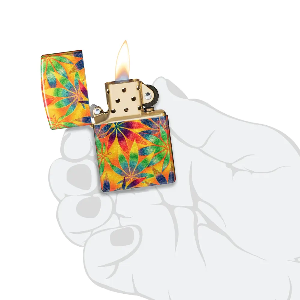 Запалка Zippo - Colorful Cannabis Design - 6