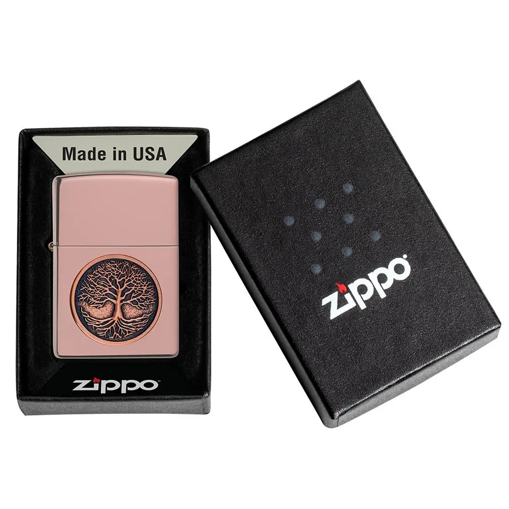 Запалка Zippo - Tree of Life Emblem High Polish Rose Gold - 5
