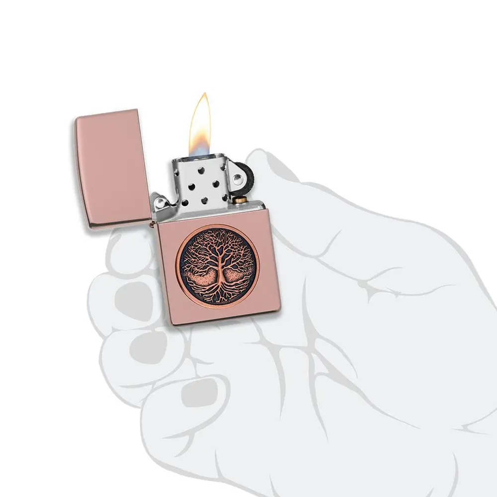 Запалка Zippo - Tree of Life Emblem High Polish Rose Gold - 4