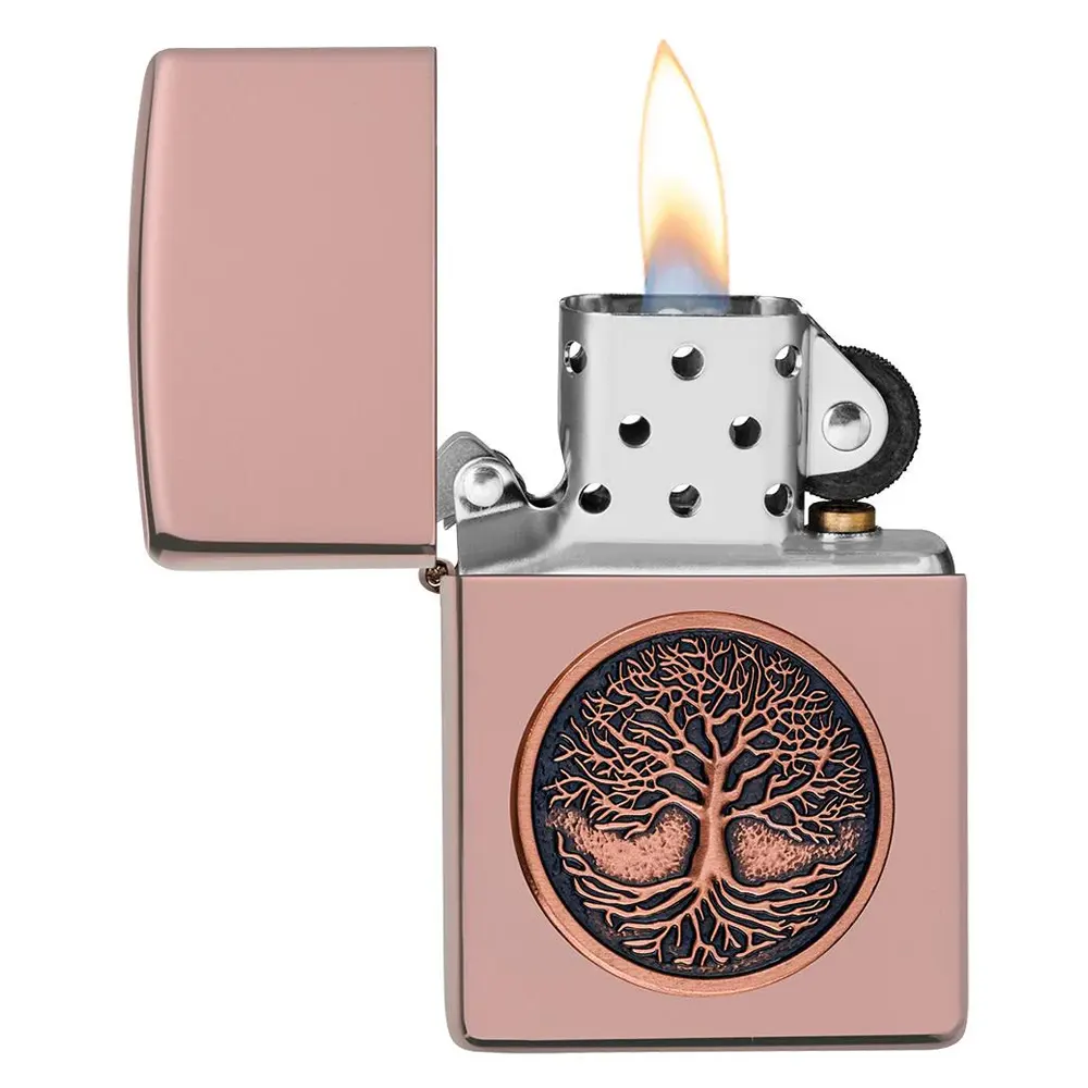 Запалка Zippo - Tree of Life Emblem High Polish Rose Gold - 3