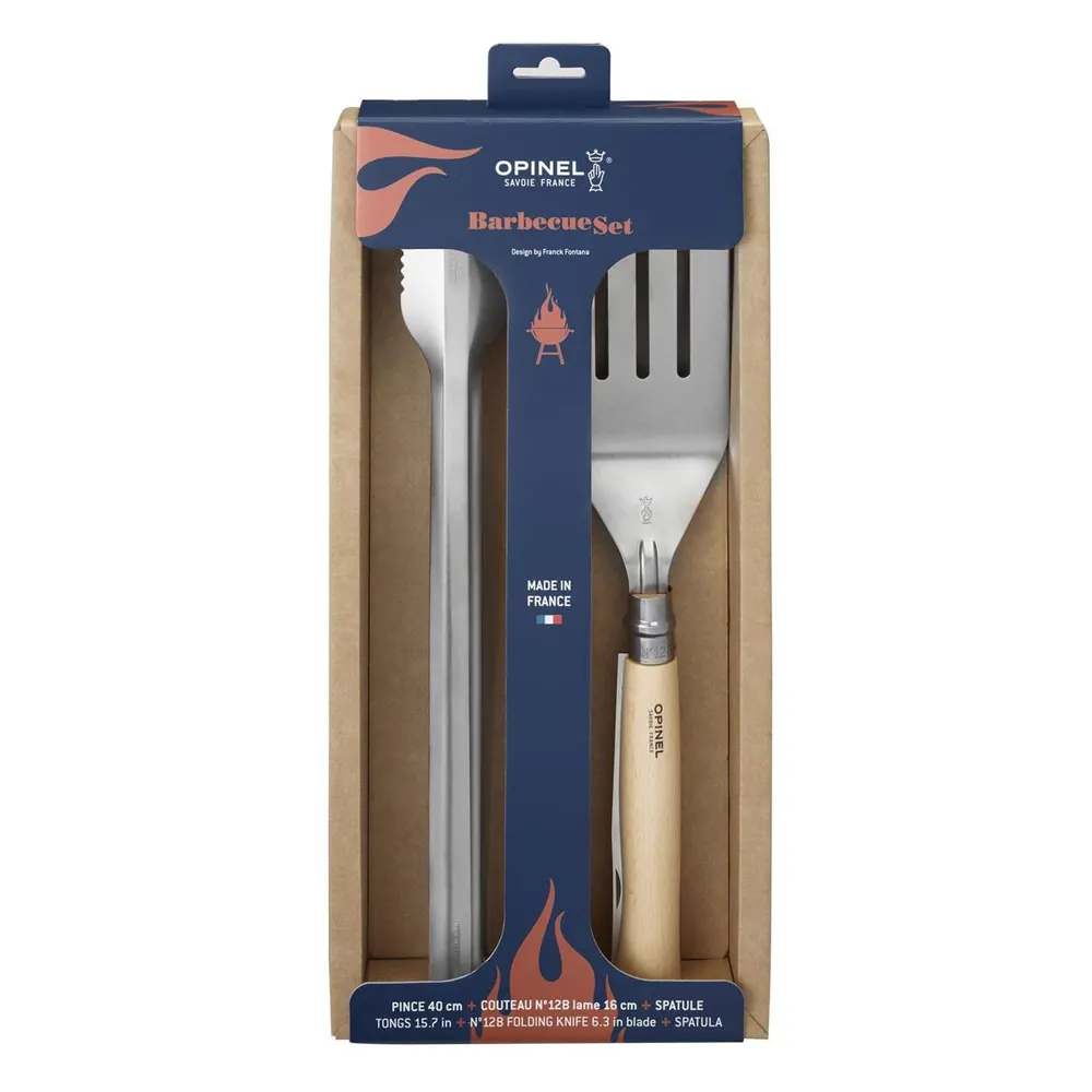 Комплект за барбекю Opinel - 3 Piece Premium Barbecue Set