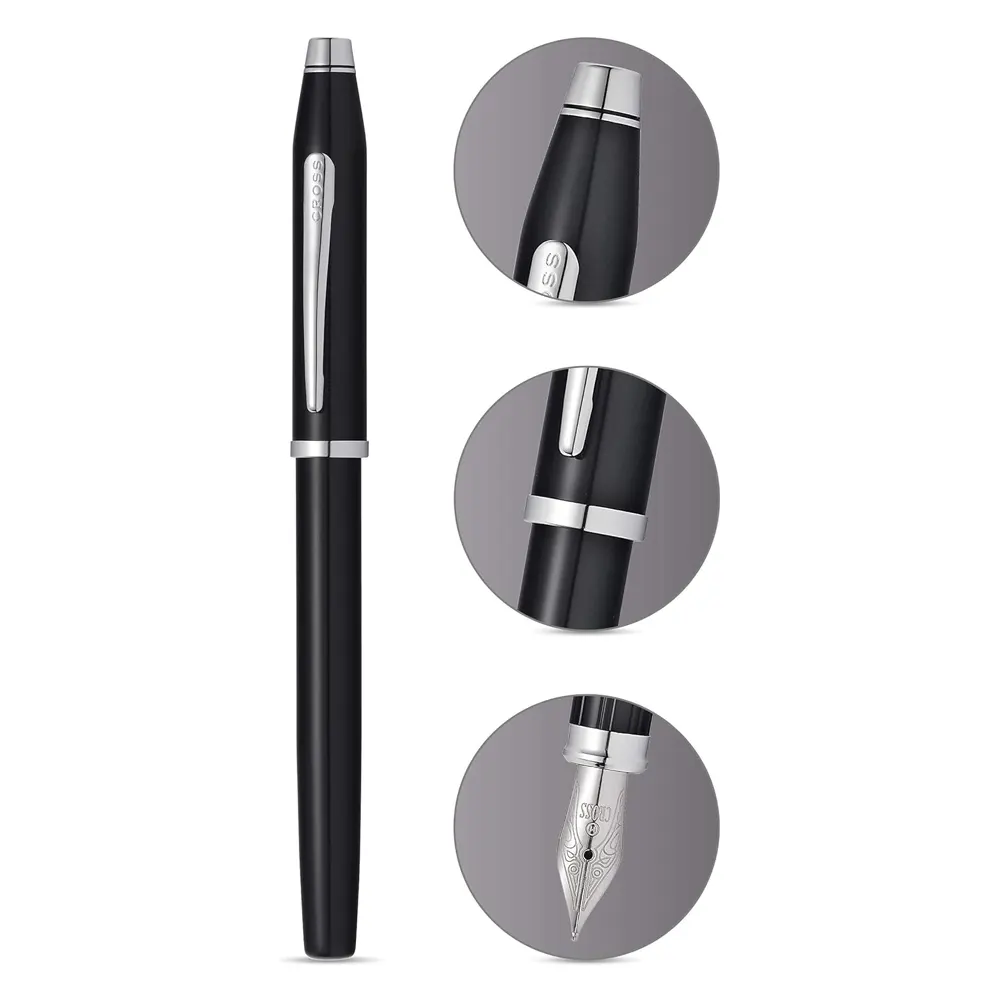 Писалка Cross Century II - Black/Chrome, F перо - 2