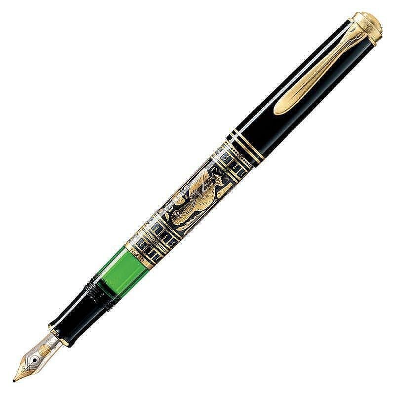 Писалка Pelikan - Toledo 700 Series, F перо, златно покритие, ръчно гравиран