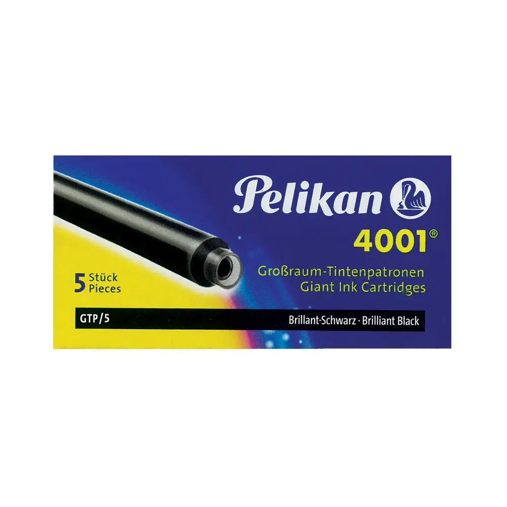 Патрончета Pelikan - дълги, 5x броя, черни