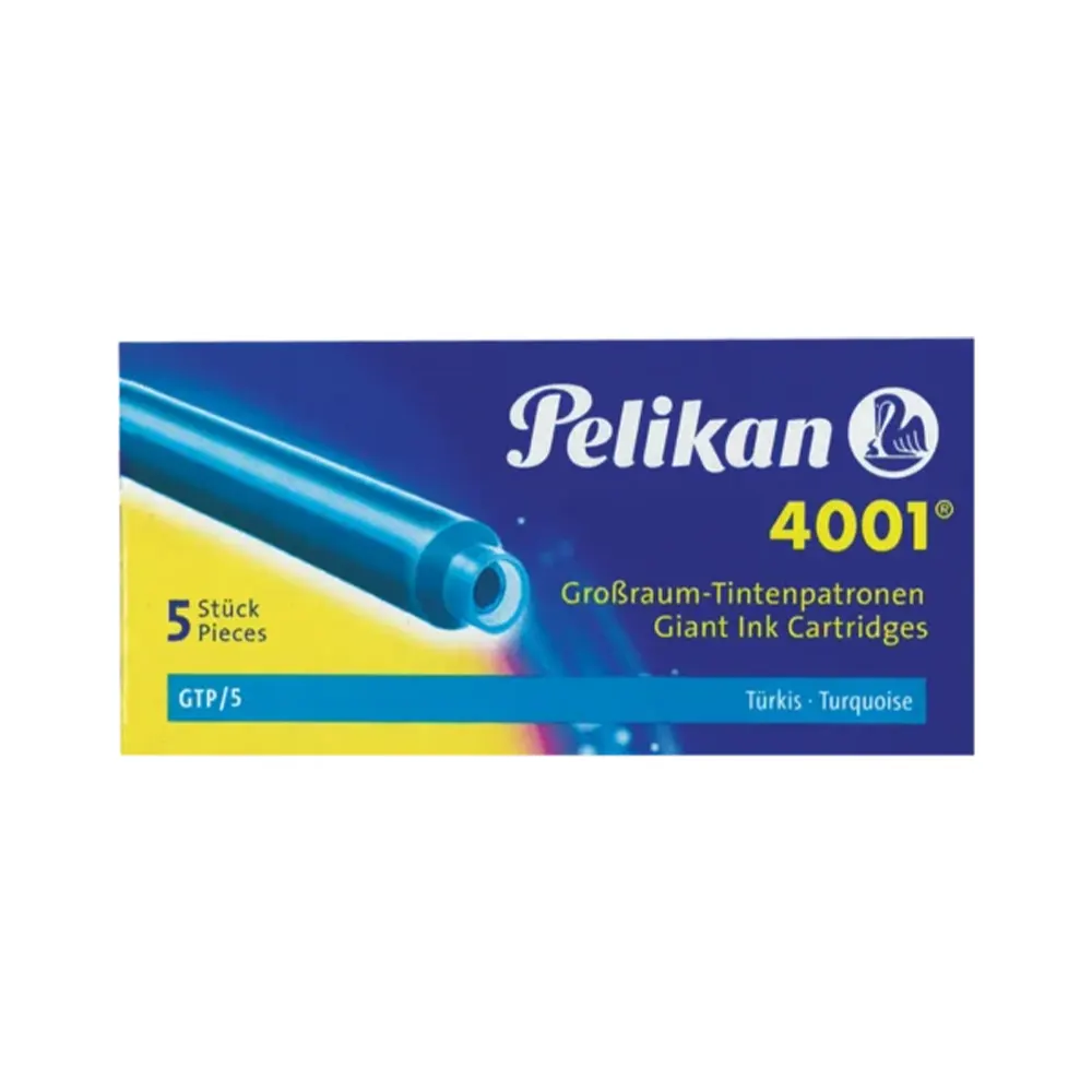 Патрончета Pelikan - дълги, 5x броя, светлосини