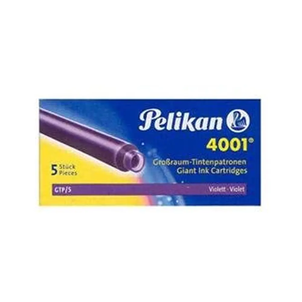 Патрончета Pelikan - дълги, 5x броя, лилави