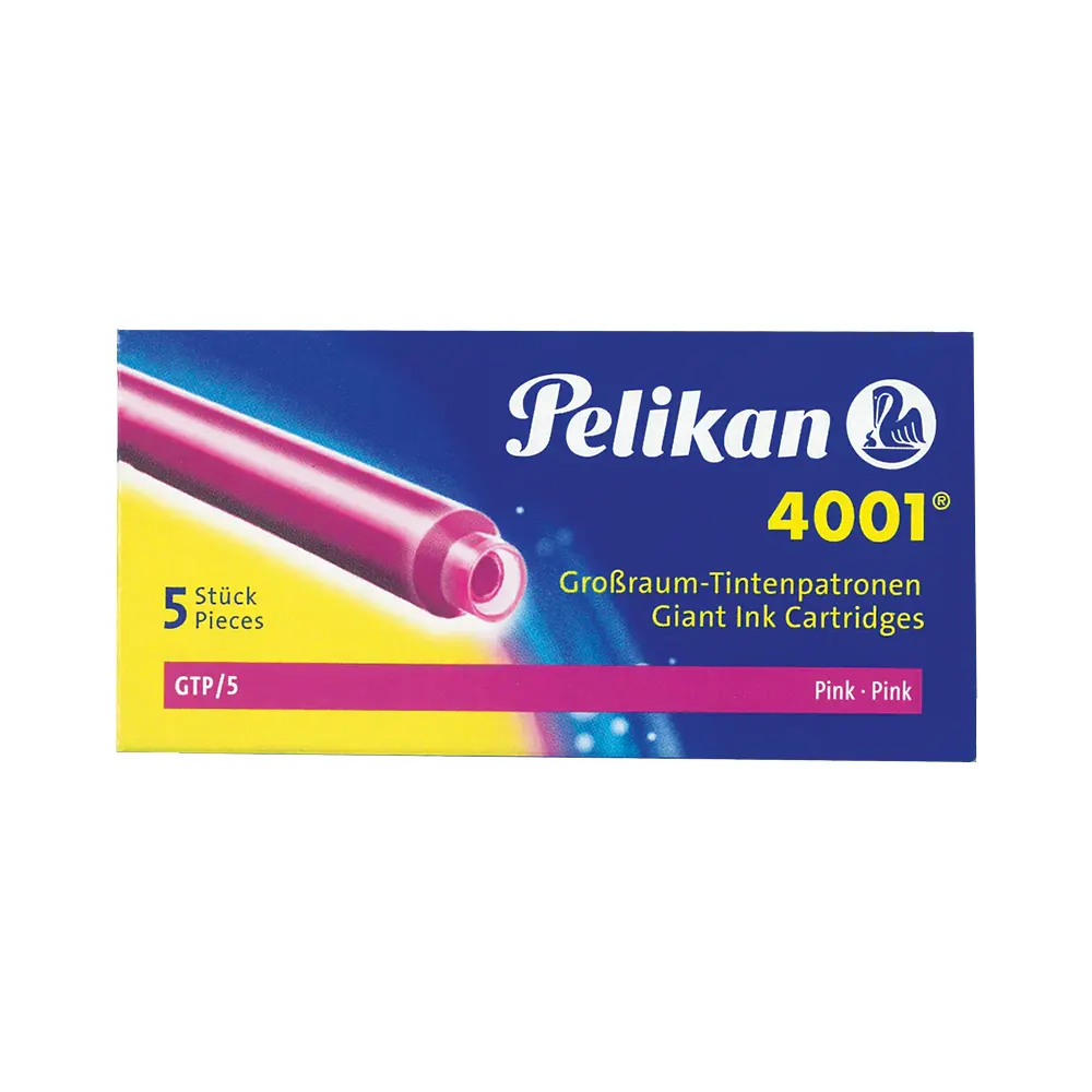 Патрончета Pelikan - дълги, 5x броя, розови