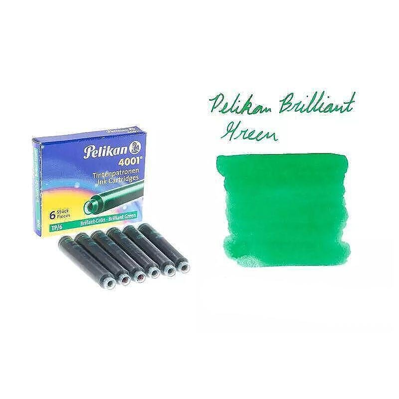 Патрончета Pelikan - къси, 6x броя, зелени