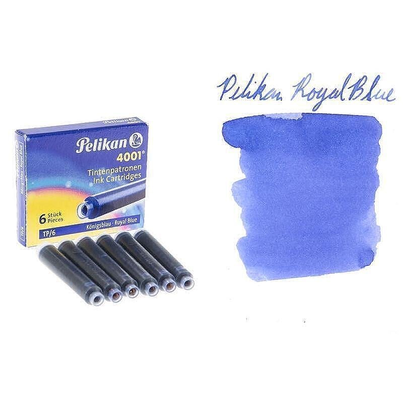 Патрончета Pelikan - къси, 6x броя, сини