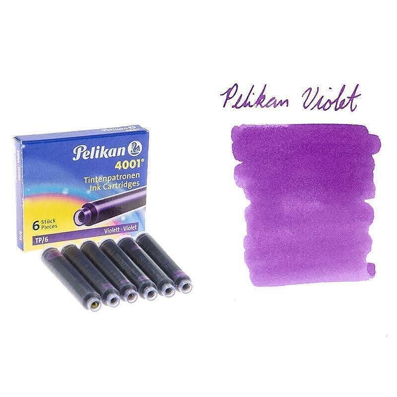 Патрончета Pelikan - къси, 6x броя, лилави