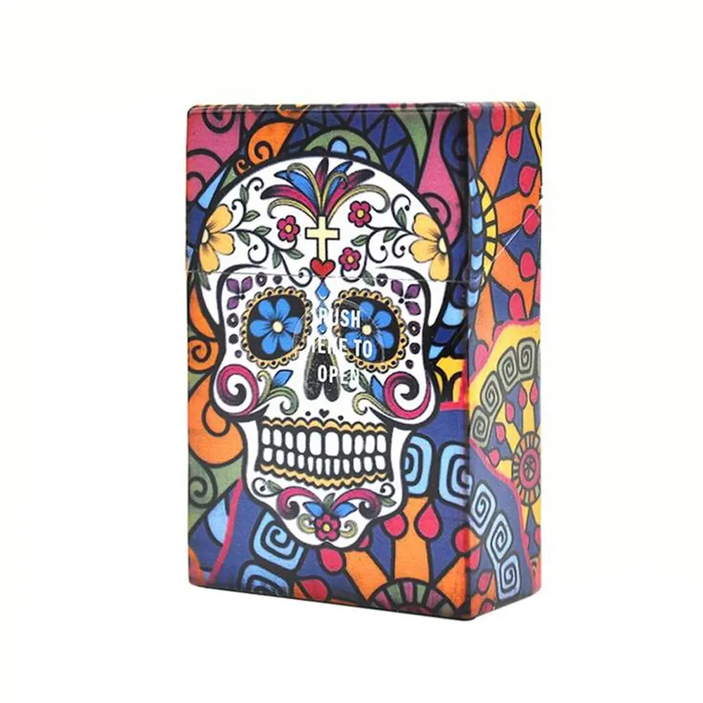 Калъф Skull за цигарена кутия, син