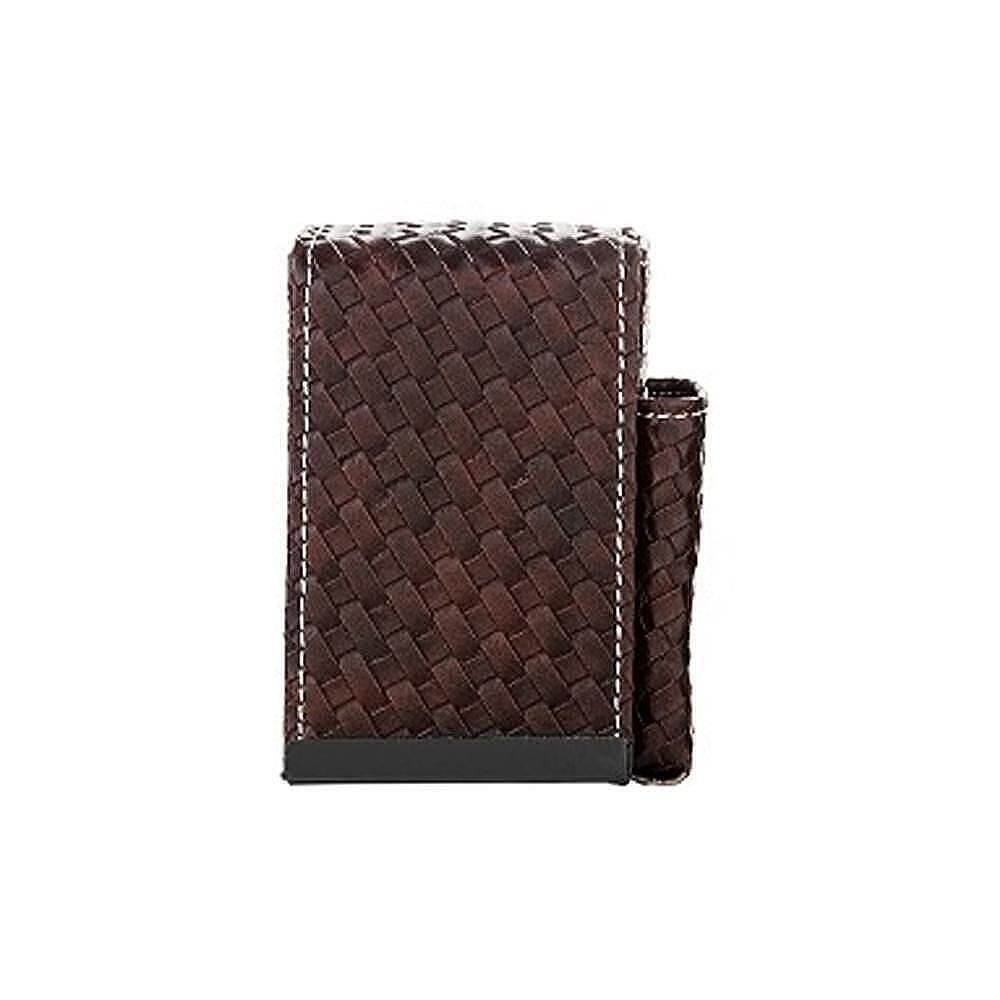 Калъф Angelo Eco Leather - за цигарена кутия с отделение за запалка, кафяв