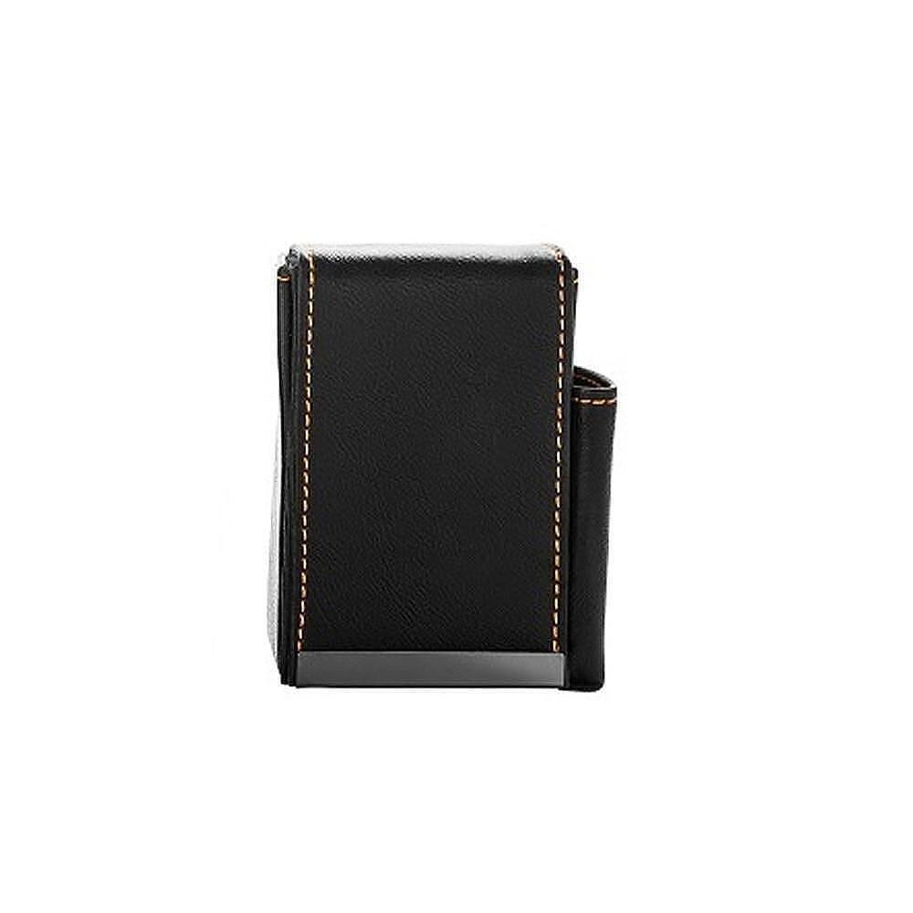 Калъф Angelo Eco Leather - за цигарена кутия с отделение за запалка, черен/жълт