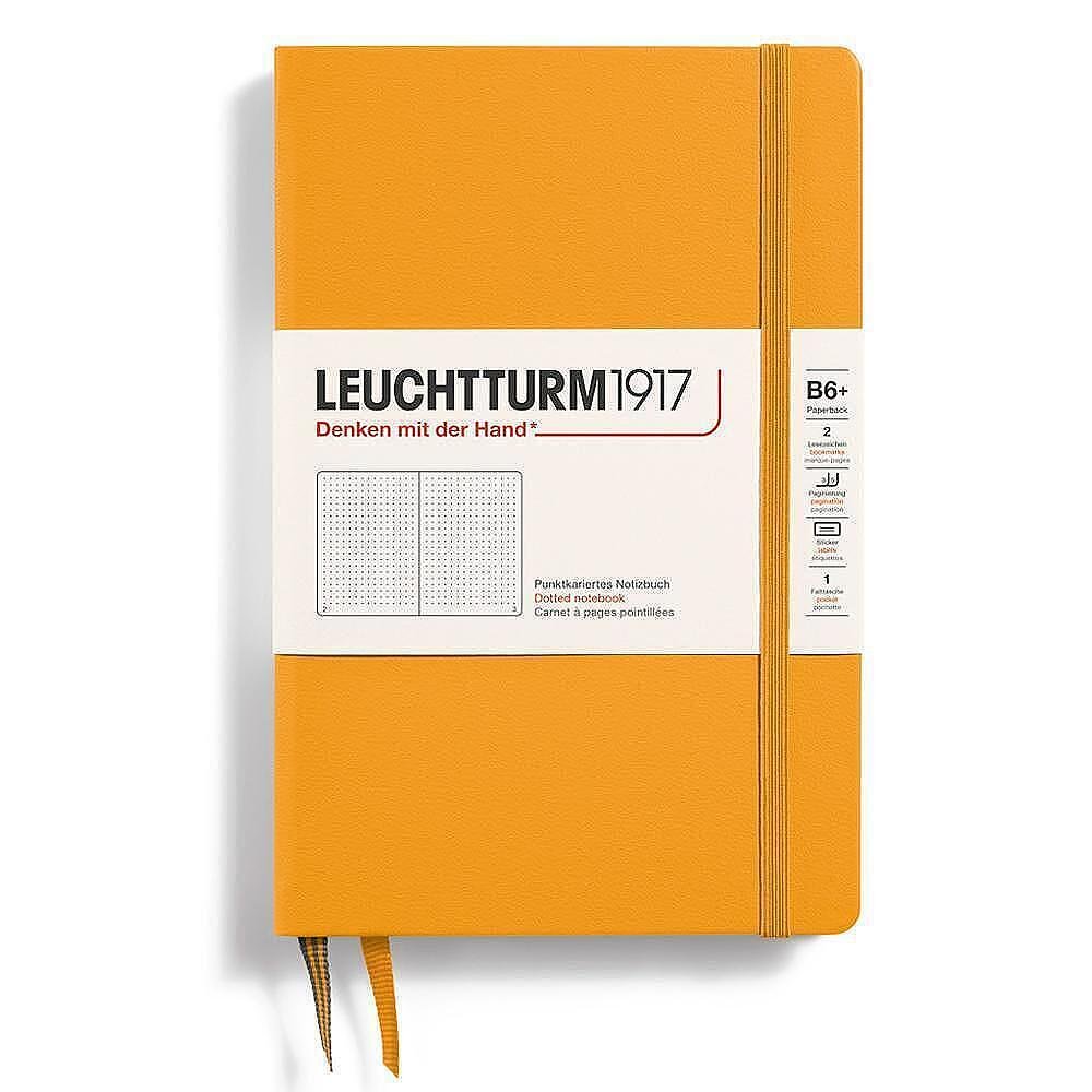 Тефтер B6+ Leuchtturm1917 Notebook Paperback Rising Sun, твърди корици, на точки