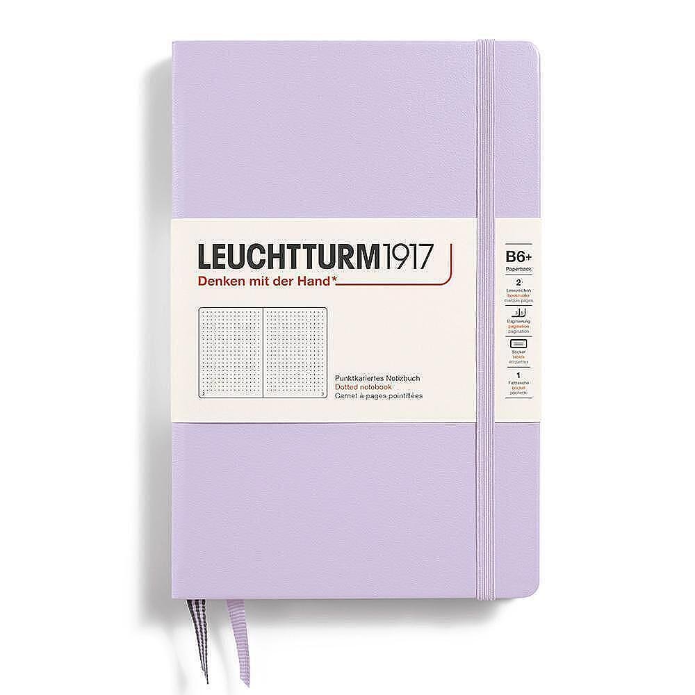 Тефтер B6+ Leuchtturm1917 Smooth Colors Collection Lilac, твърди корици, на точки