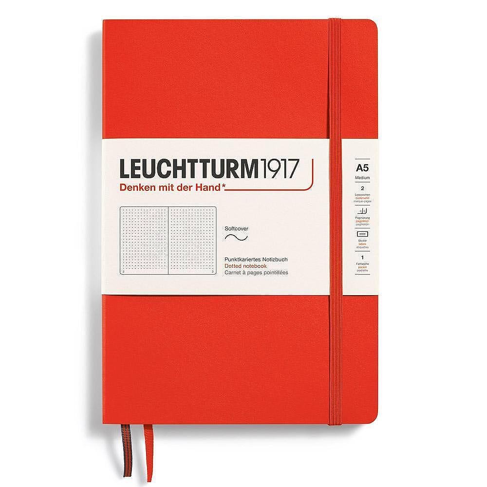 Тефтер Leuchtturm1917 New Colours - Lobster, A5, мека корица, на точки