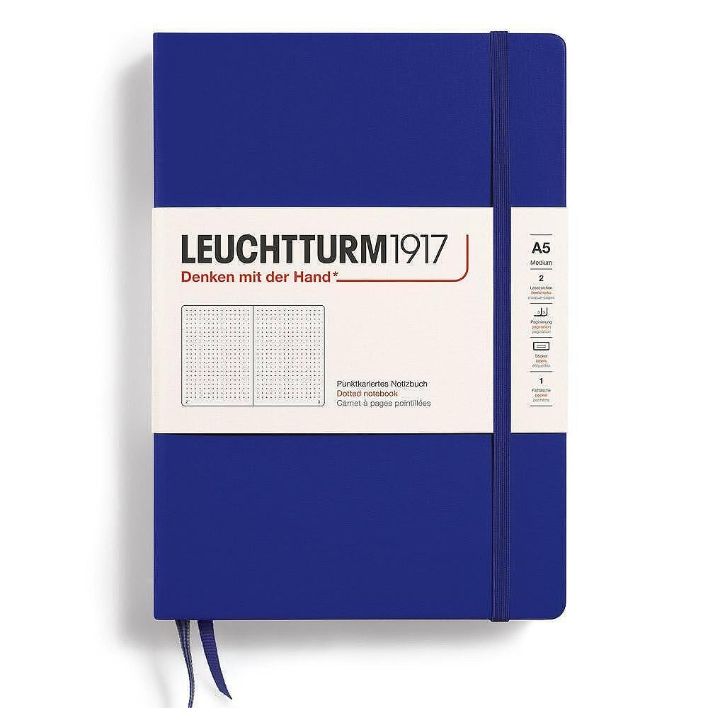 Тефтер Leuchtturm1917 New Colours - Ink, A5, твърди корици, на точки