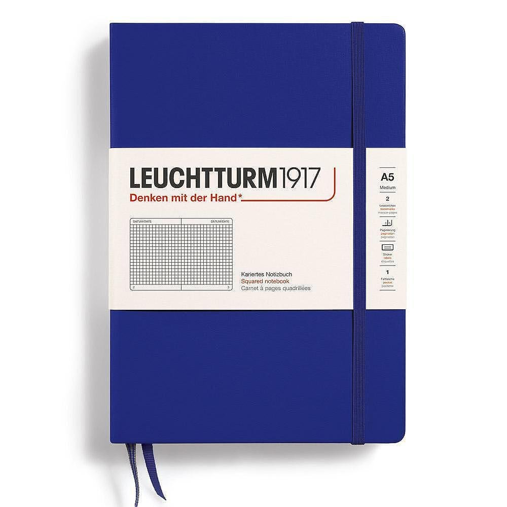 Тефтер Leuchtturm1917 New Colours - Ink, A5, твърди корици, на квадратчета