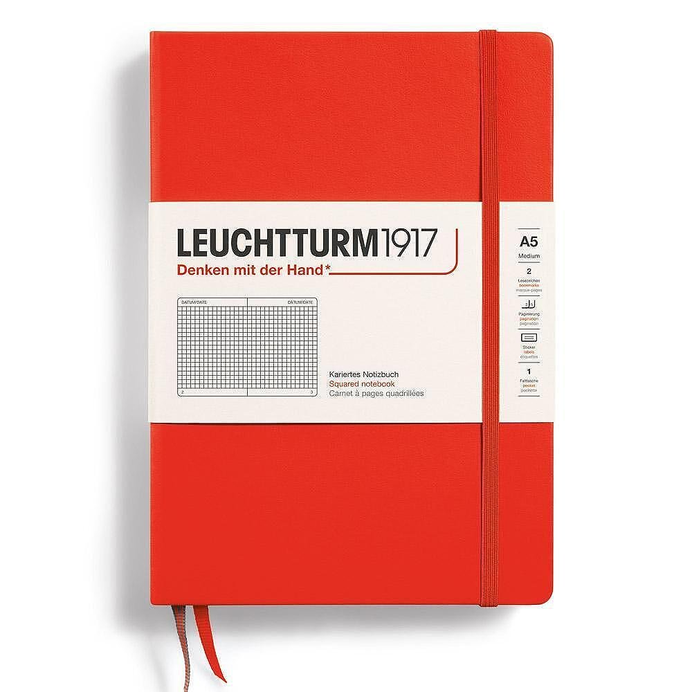 Тефтер Leuchtturm1917 New Colours - Lobster, A5, твърди корици, на квадратчета