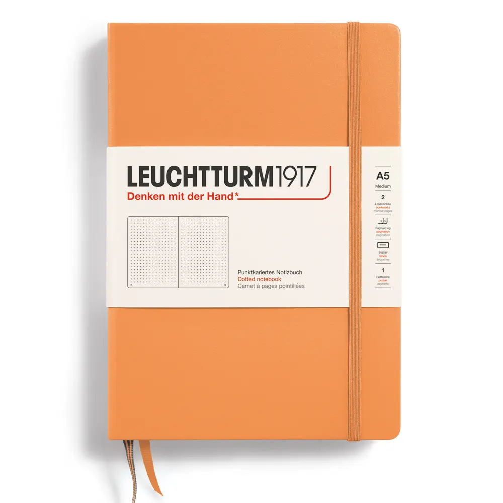 Тефтер Leuchtturm1917 New Colours - Apricot, A5, твърди корици, на точки