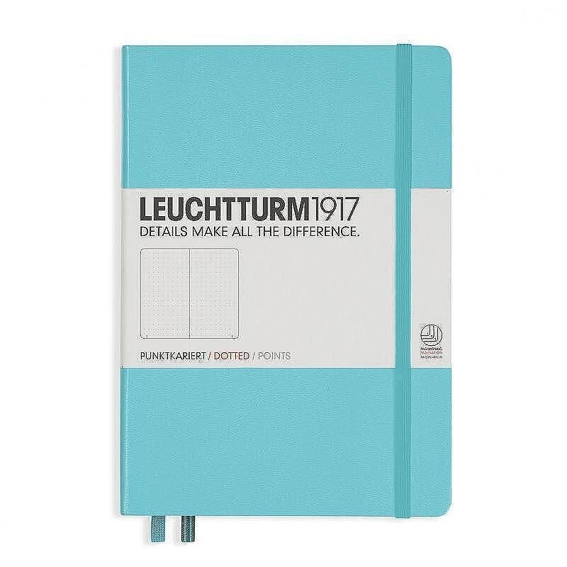 Тефтер А5 Leuchtturm1917 Notebook Medium Ice Blue, твърди корици, на точки