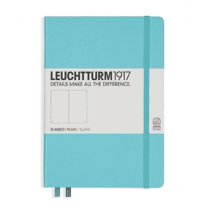 Тефтер А5 Leuchtturm1917 Notebook Medium Ice Blue, твърди корици, бели страници
