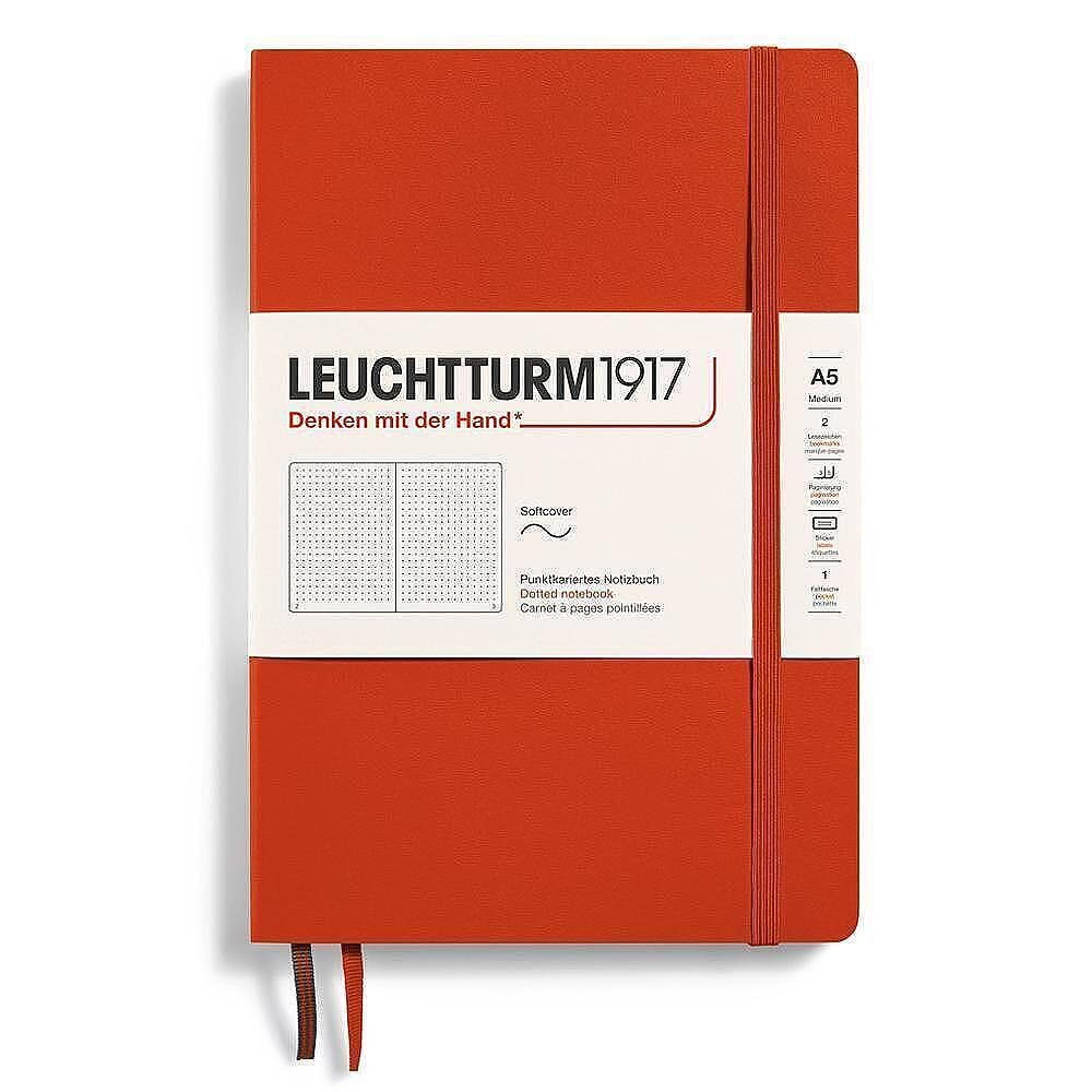 Тефтер A5 Leuchtturm1917 Natural Colors Collection - Fox Red, мека корица, на точки