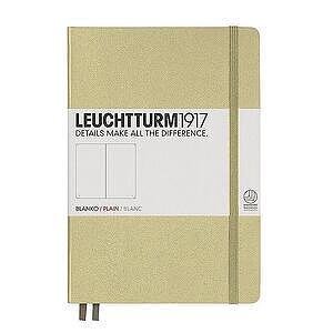 Тефтер А5 Leuchtturm1917 Notebook Medium Sand, твърди корици, бели страници