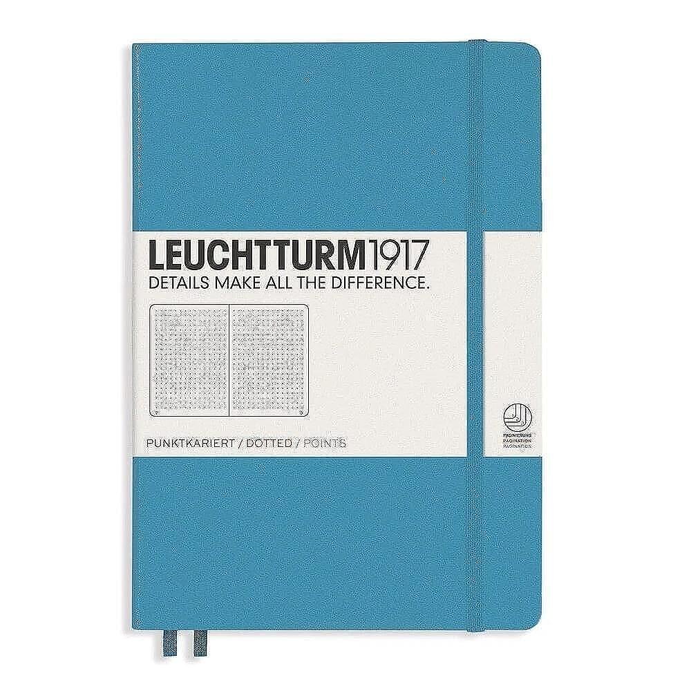 Тефтер А5 Leuchtturm1917 Notebook Medium Nordic Blue, твърди корици, на точки