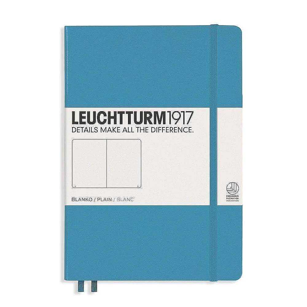 Тефтер А5 Leuchtturm1917 Notebook Medium Nordic Blue, твърди корици, бели страници