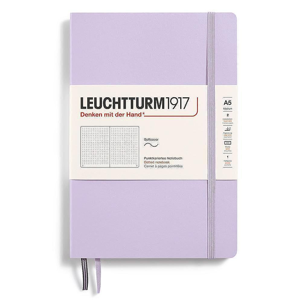Тефтер A5 Leuchtturm1917 Smooth Colors Collection - Lilac, мека корица, на точки