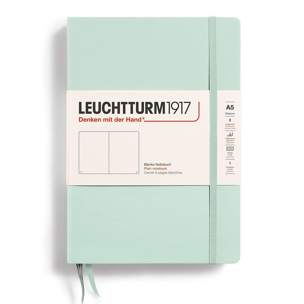 Тефтер Leuchtturm1917 Natural Colors Mint Green, A5, твърди корици, бели страници