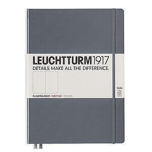 Тефтер А4+ Leuchtturm1917 Notebook Master Slim Anthracite, твърда корица, на точки