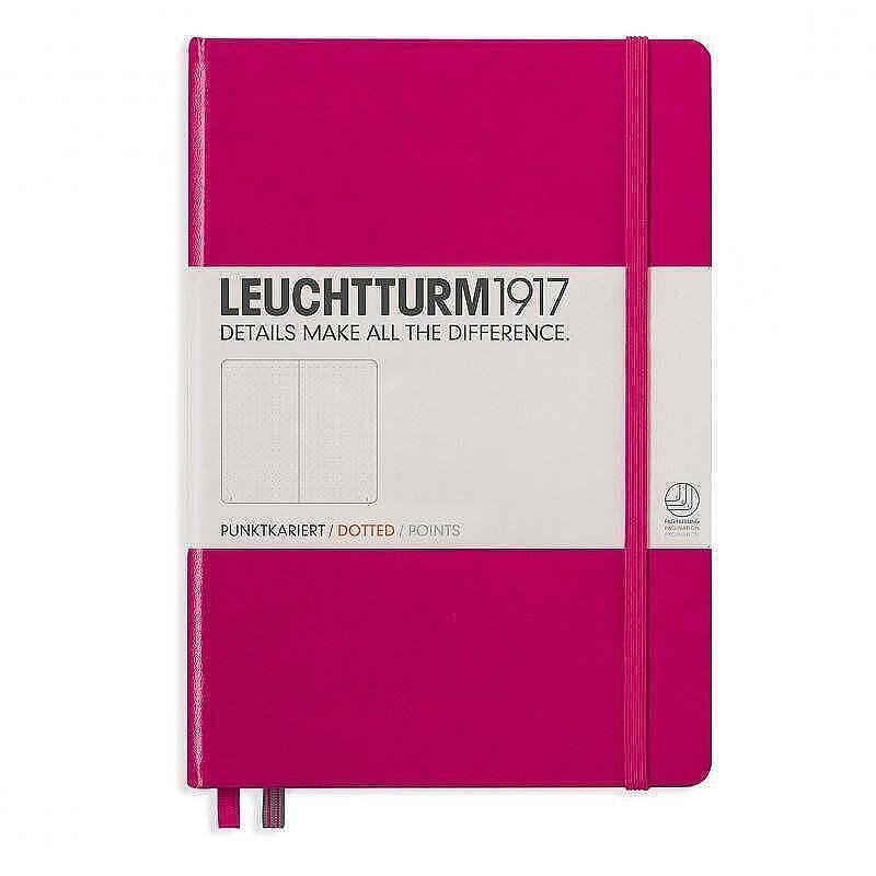 Тефтер А5 Leuchtturm1917 Notebook Medium Berry, твърди корици, на точки