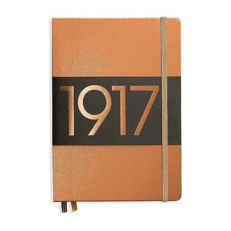 Тефтер А5 Leuchtturm1917 Notebook Metallic Edition Copper, твърди корици, бели страници