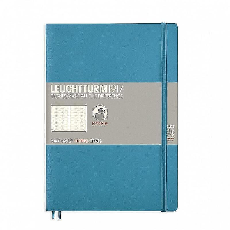 Тефтер B5 Leuchtturm1917 Notebook Composition Nordic Blue, мека корица, на точки