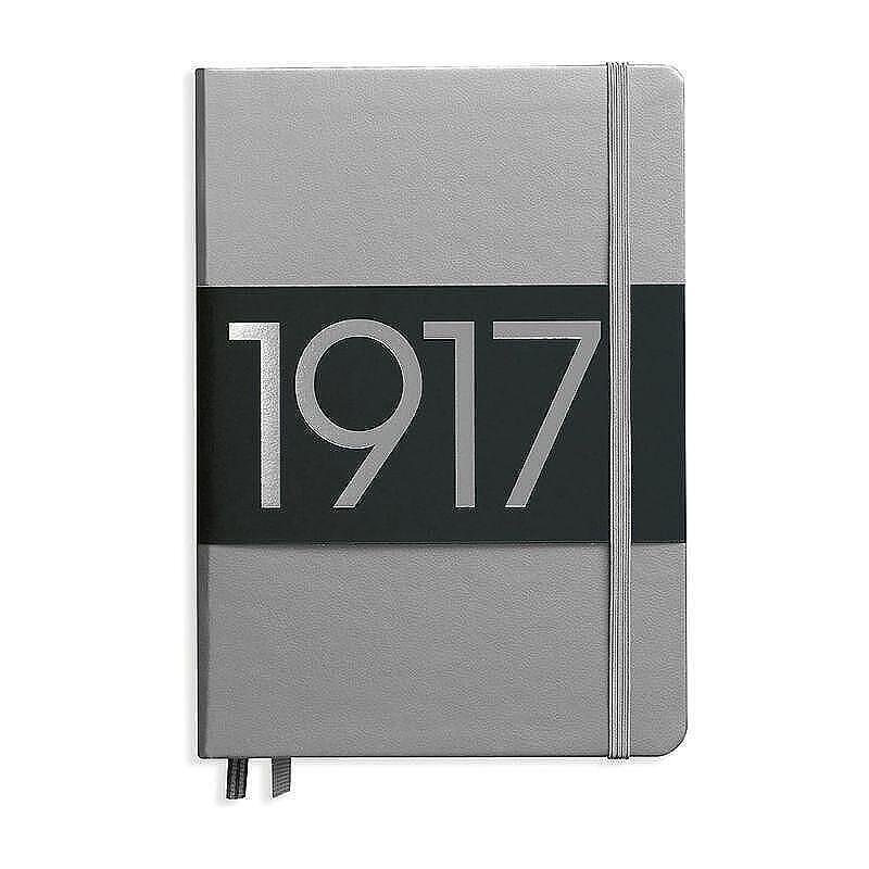 Тефтер А5 Leuchtturm1917 Notebook Metallic Edition Silver, твърди корици, бели страници