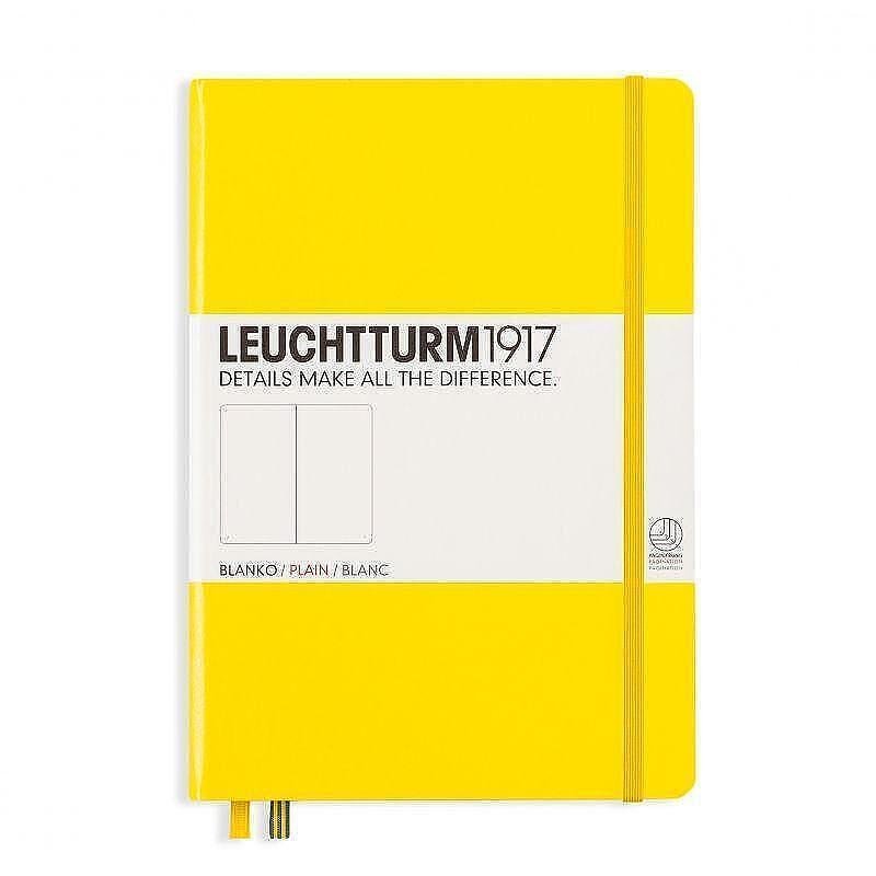 Тефтер А5 Leuchtturm1917 Notebook Medium Lemon, твърди корици, бели страници