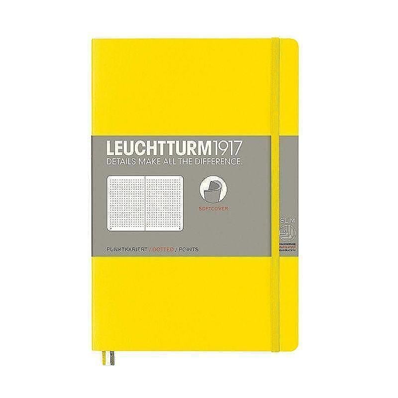 Тефтер B6+ Leuchtturm1917 Notebook Paperback Lemon, меки корици, на точки