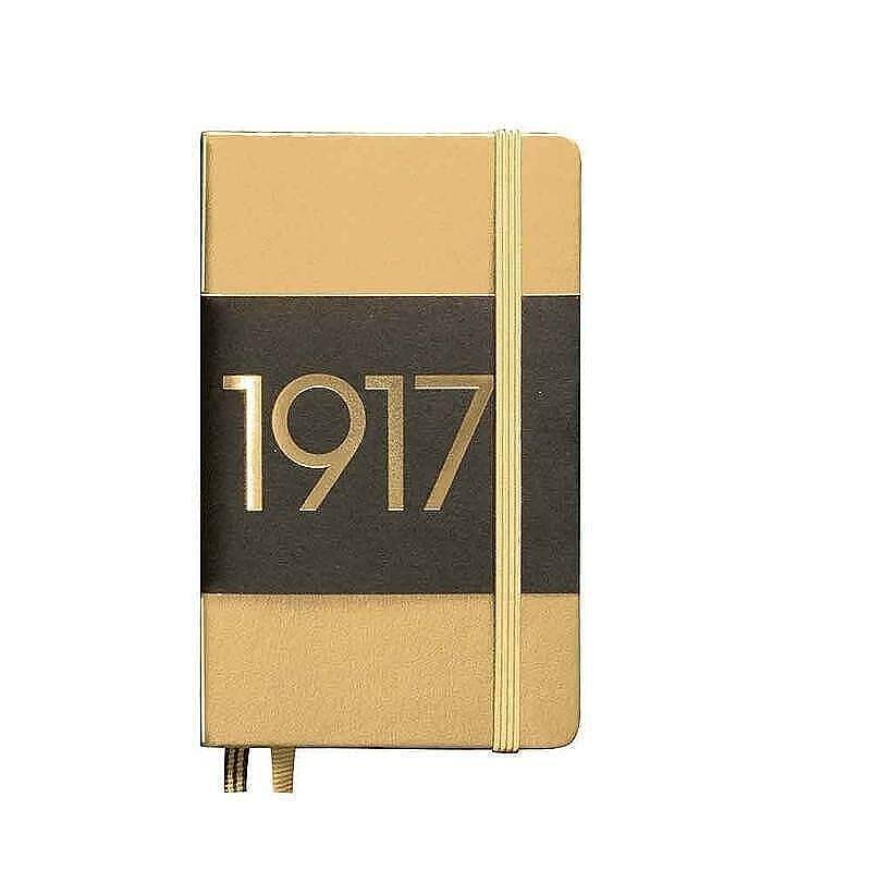 Тефтер А6 Leuchtturm1917 Notebook Metallic Edition Gold, твърди корици, бели страници