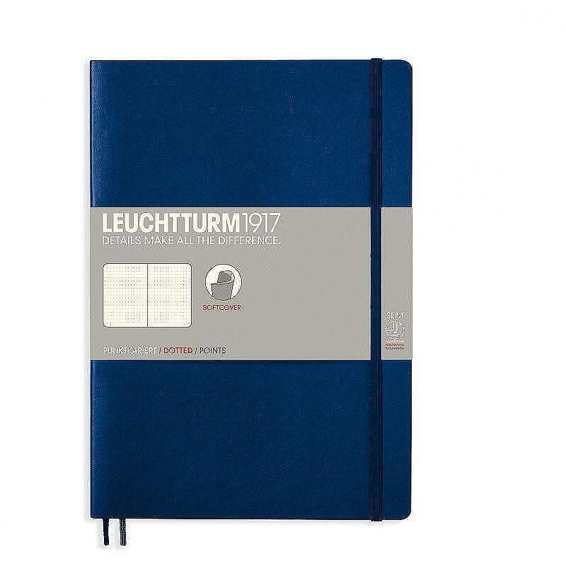 Тефтер B5 Leuchtturm1917 Notebook Composition Navy, мека корица, на точки