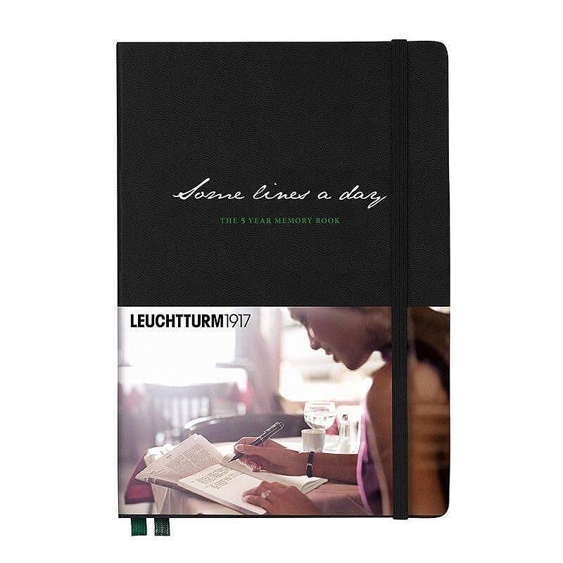 Тефтер А5 Leuchtturm1917 Some Lines a day - 5 години, Black, твърди корици