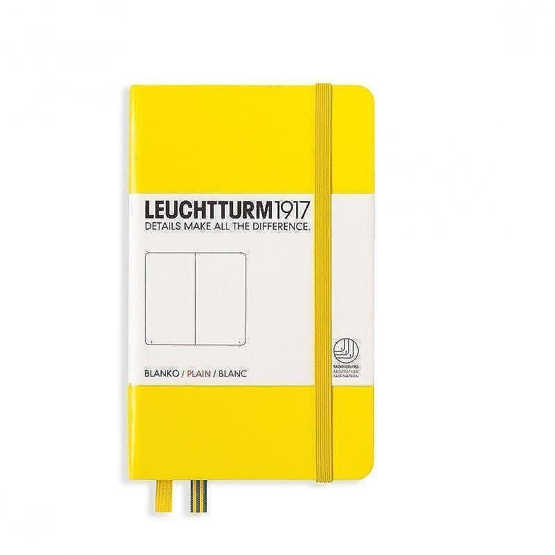 Тефтер А6 Leuchtturm1917 Notebook Pocket Lemon, твърда корица, бели страници
