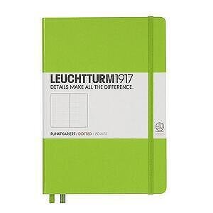 Тефтер А5 Leuchtturm1917 Notebook Medium Lime, твърди корици, на точки