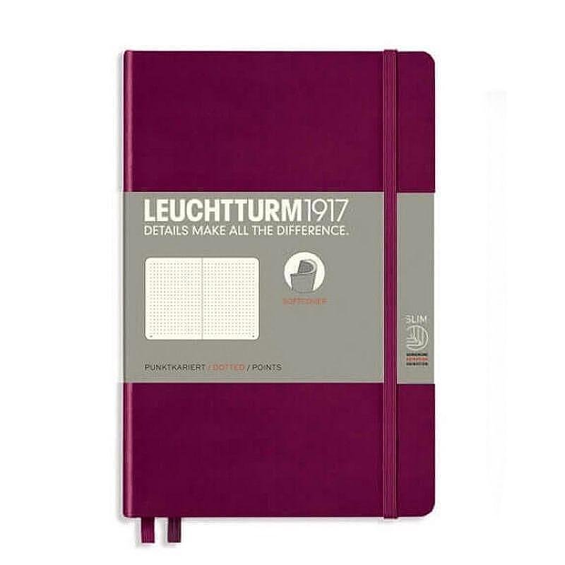 Тефтер B6+ Leuchtturm1917 Notebook Paperback Port Red, мека корица, на точки
